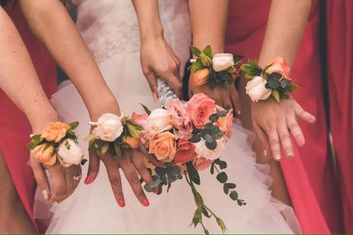 Rosas pastel y corsages