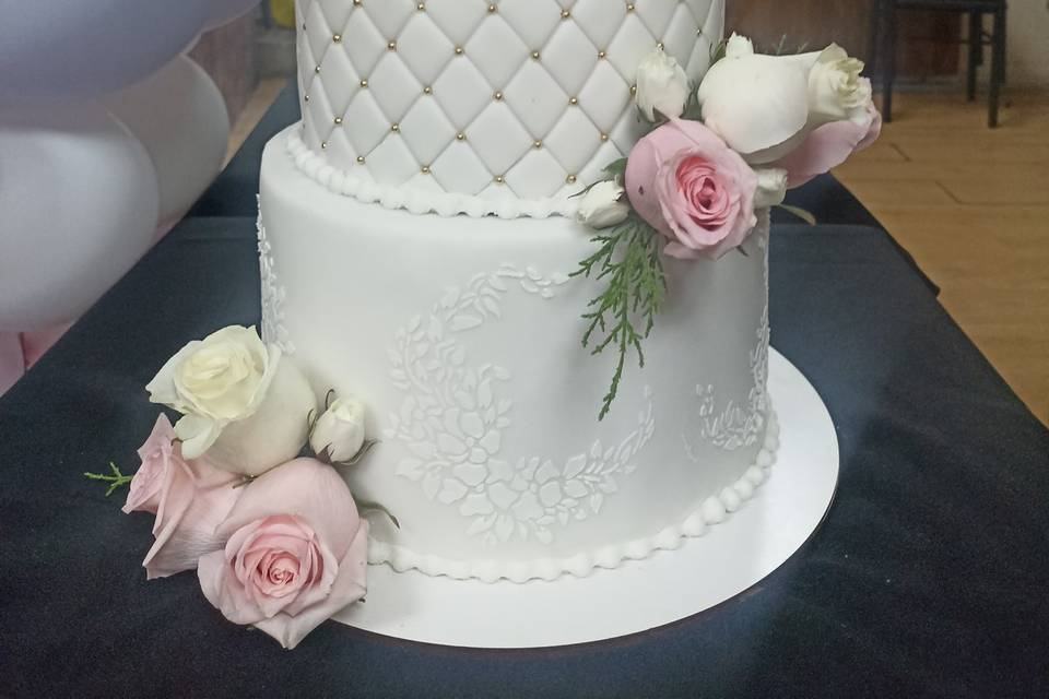 Torta boda fondant