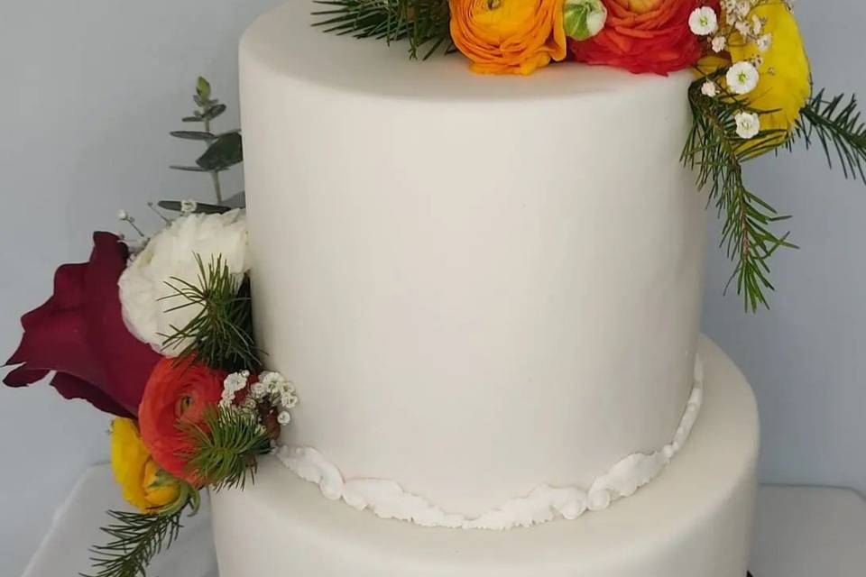 Torta boda fondant