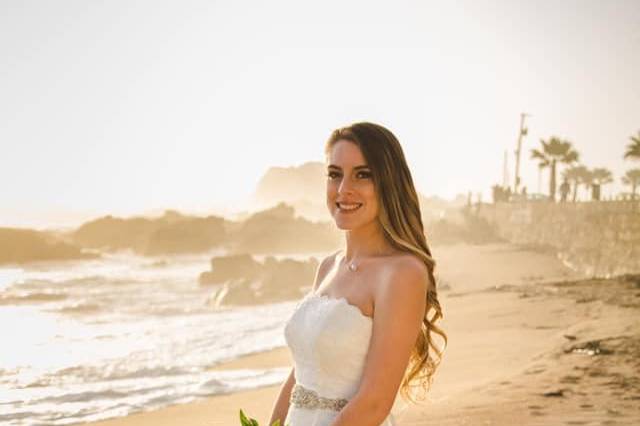 Vestido de novia playa