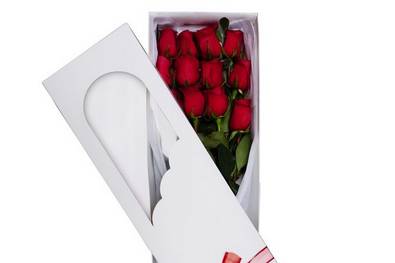 Caja con rosas