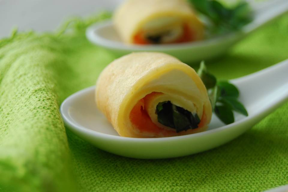 Creps relleno con salmon