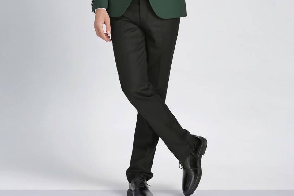 Verde pantalón negro