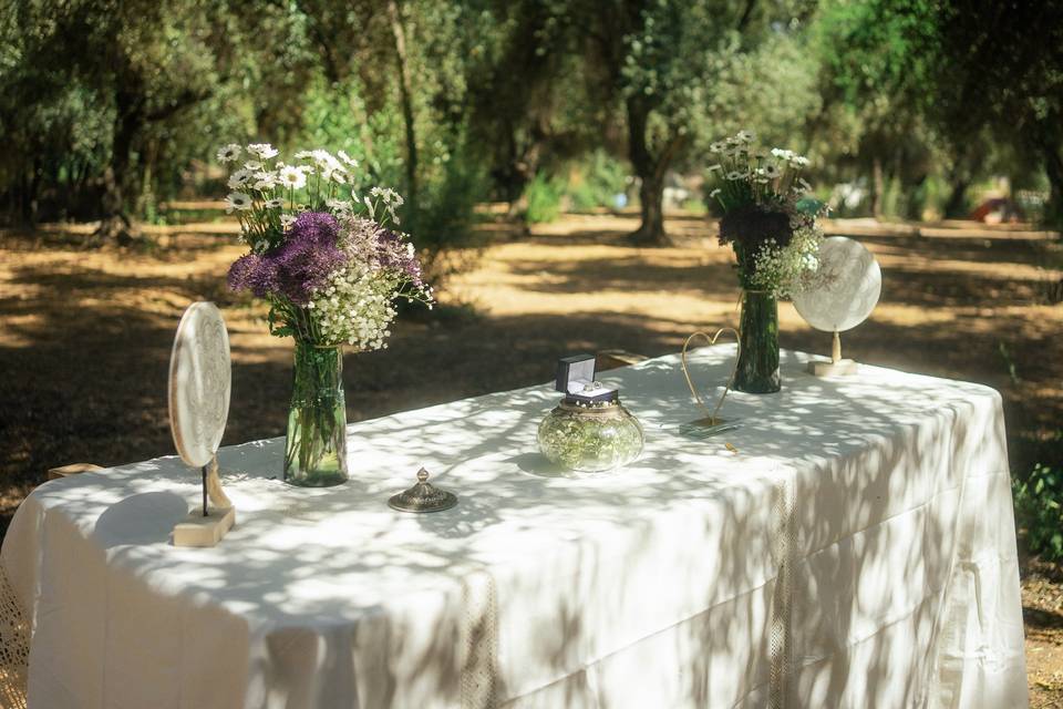 Altar en olivar