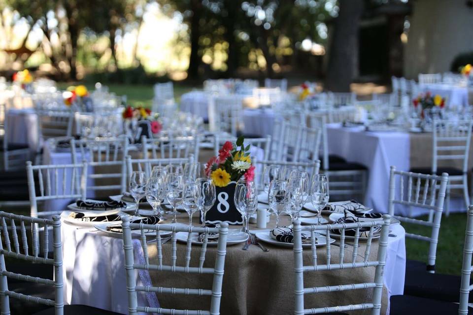Arreglos mesas matrimonios v&c