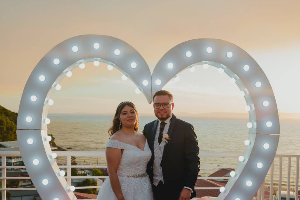 Novios Corazon Led