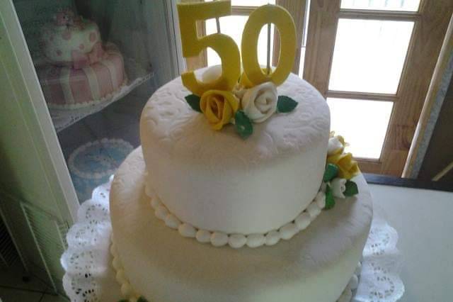 Torta bodas de oro para 60 personas