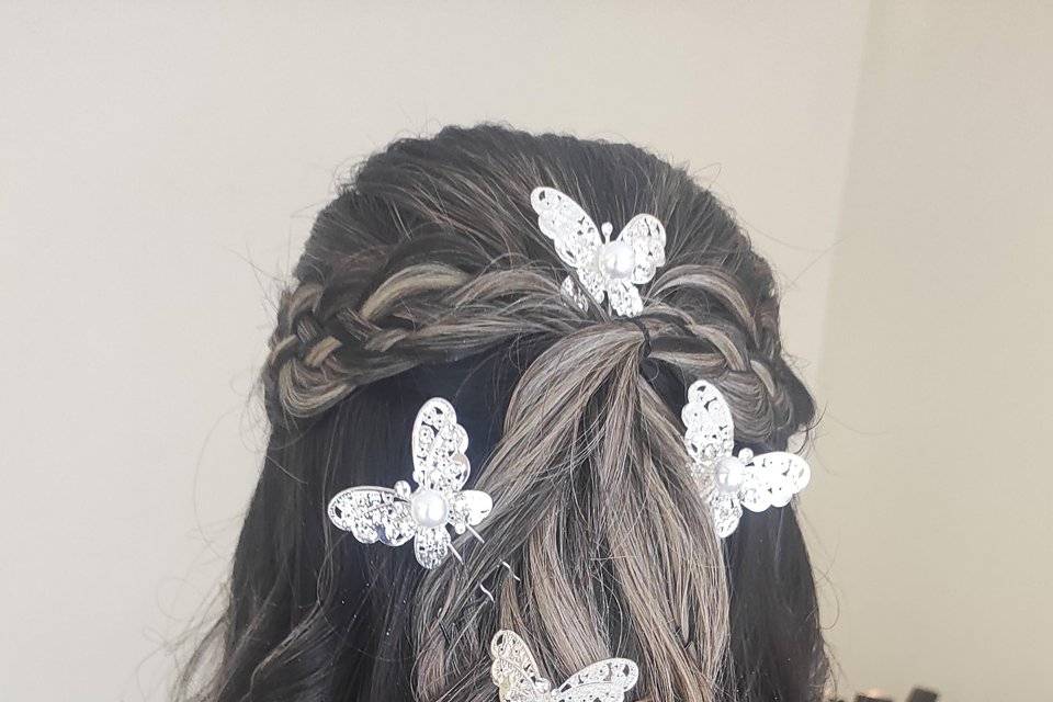 Peinado novia civil mariposas