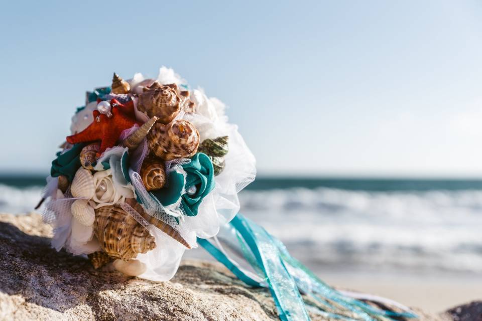 Bouquet de conchas de mar