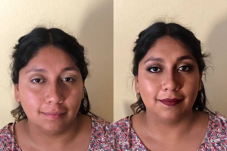 Antes y después maquillaje