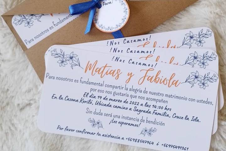 Invitación en kraft