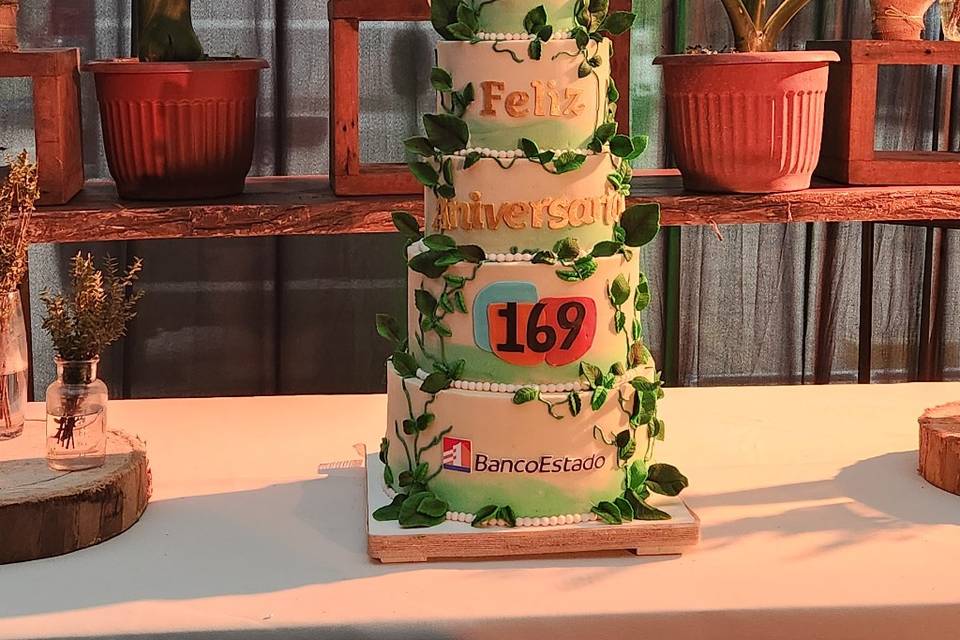 Torta banco estado 200 persona