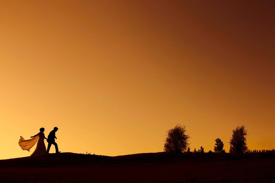 Silueta al atardecer