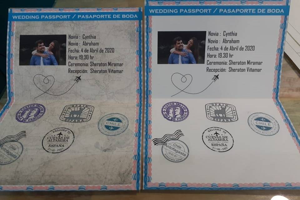 Interior parte pasaporte