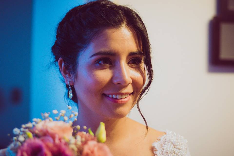 Maquillaje y peinado novia