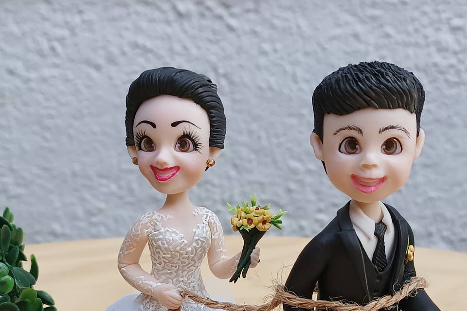 Novios en porcelana fría