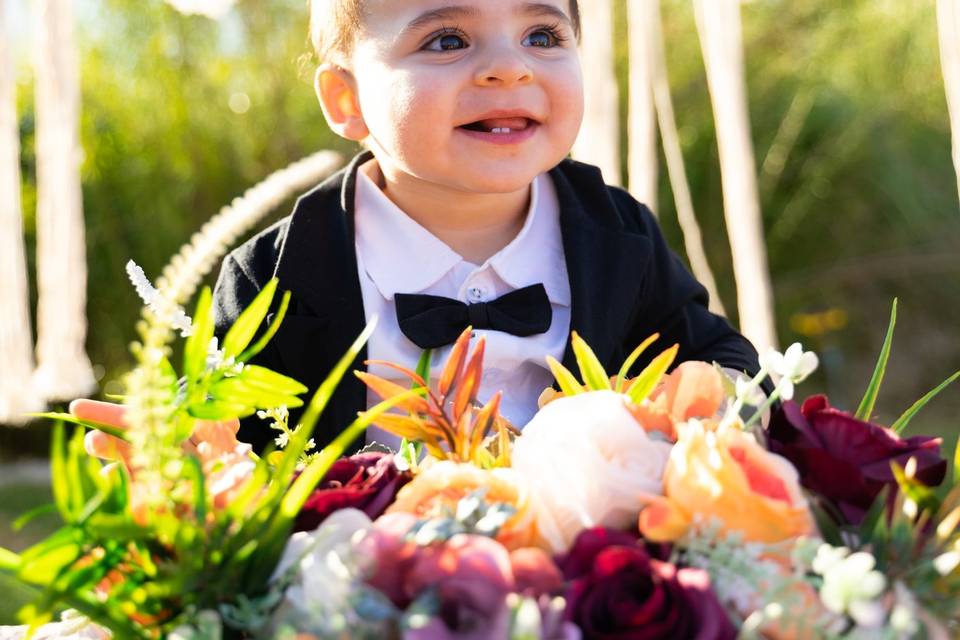 Pequeño hijo de los novios