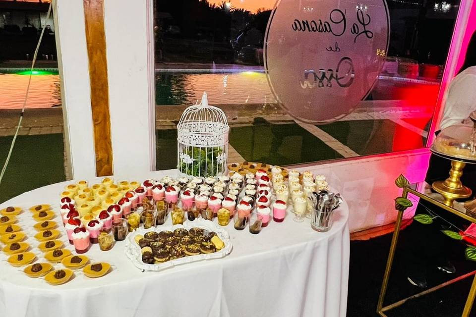 Parte del buffet de postres
