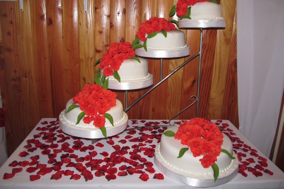 Torta rosas rojas