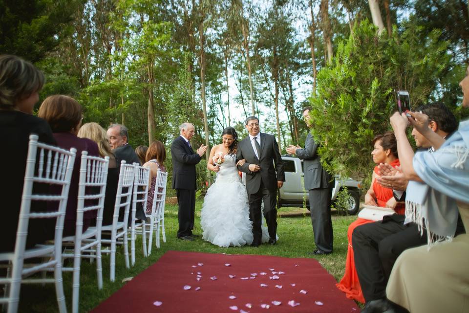 Novia y padre