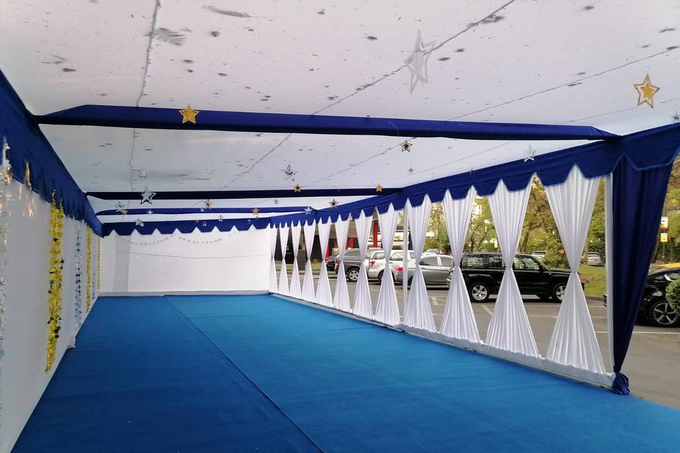 Carpa alfombra azul