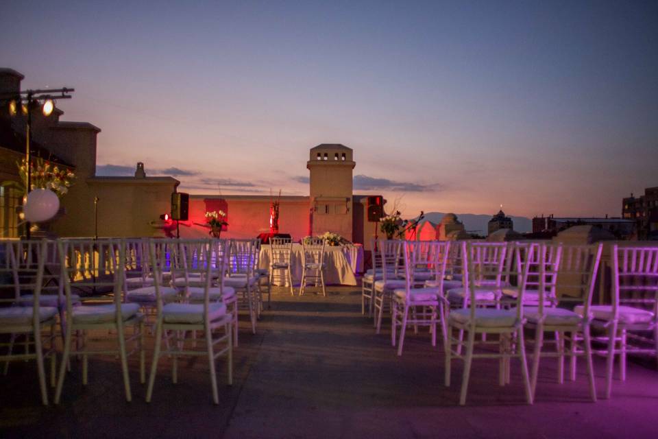 Matrimonio civil en terraza