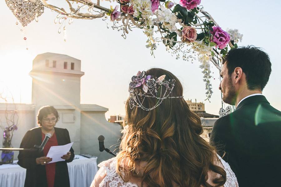 Matrimonio civil en terraza