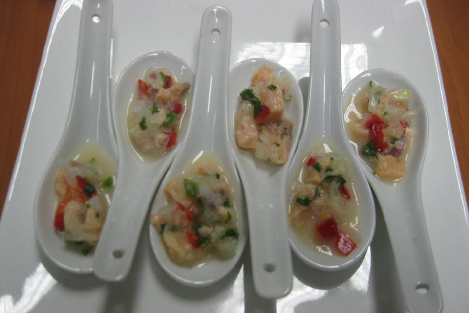 Cucharitas de ceviche