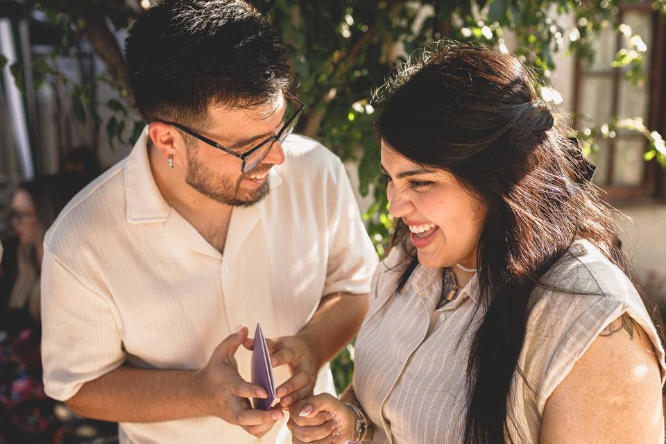 Fotos de momentos especiales durante su boda