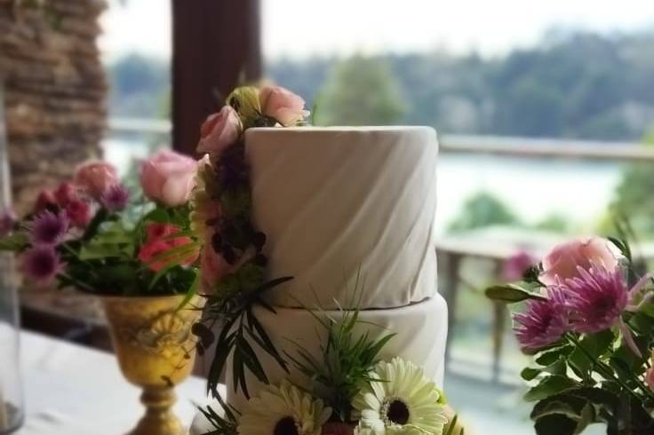 Fondant y flores naturales