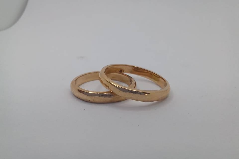 Taller de novios oro rosa18k