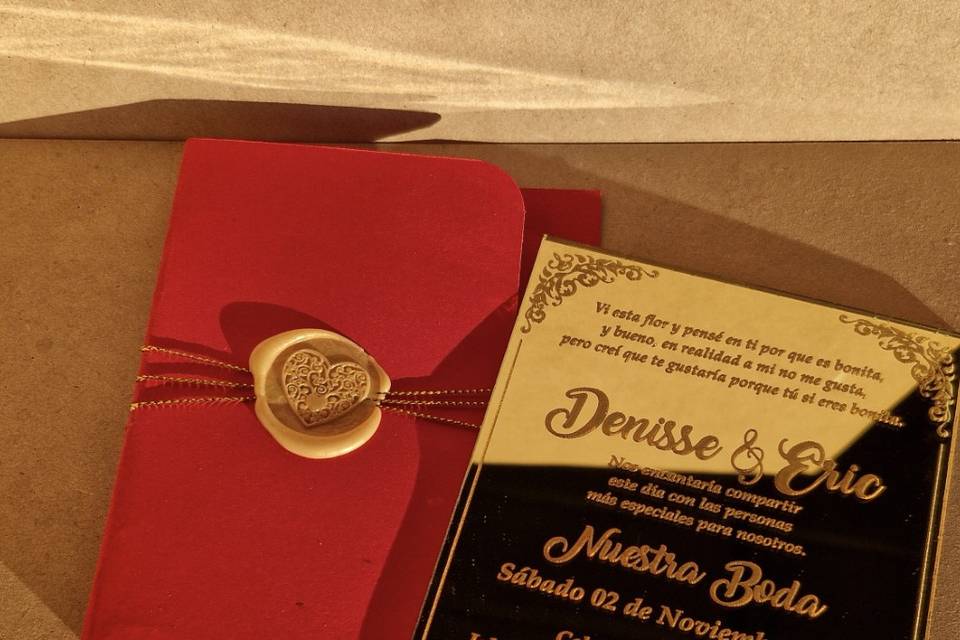 Parte de matrimonio acrilico d