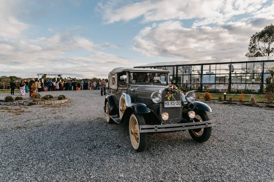 Espacio para hermoso vehiculo