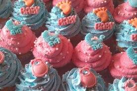 Mini cup  cakes baby shower