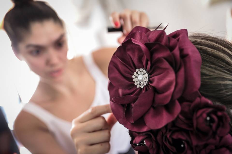 Maquillaje y peinado novia