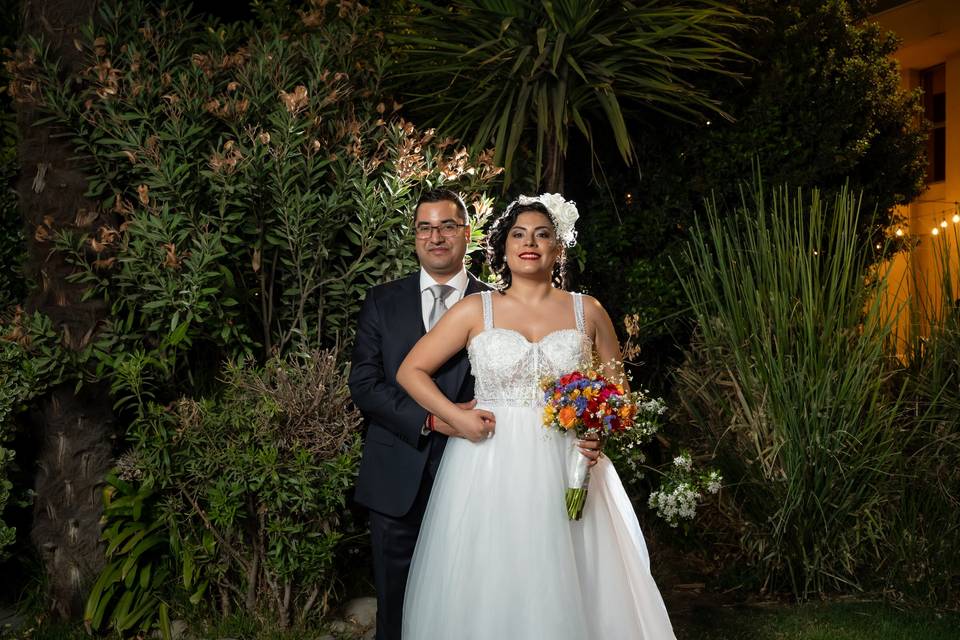 Novios post ceremonia