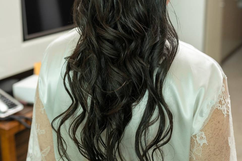Boho bridal hair