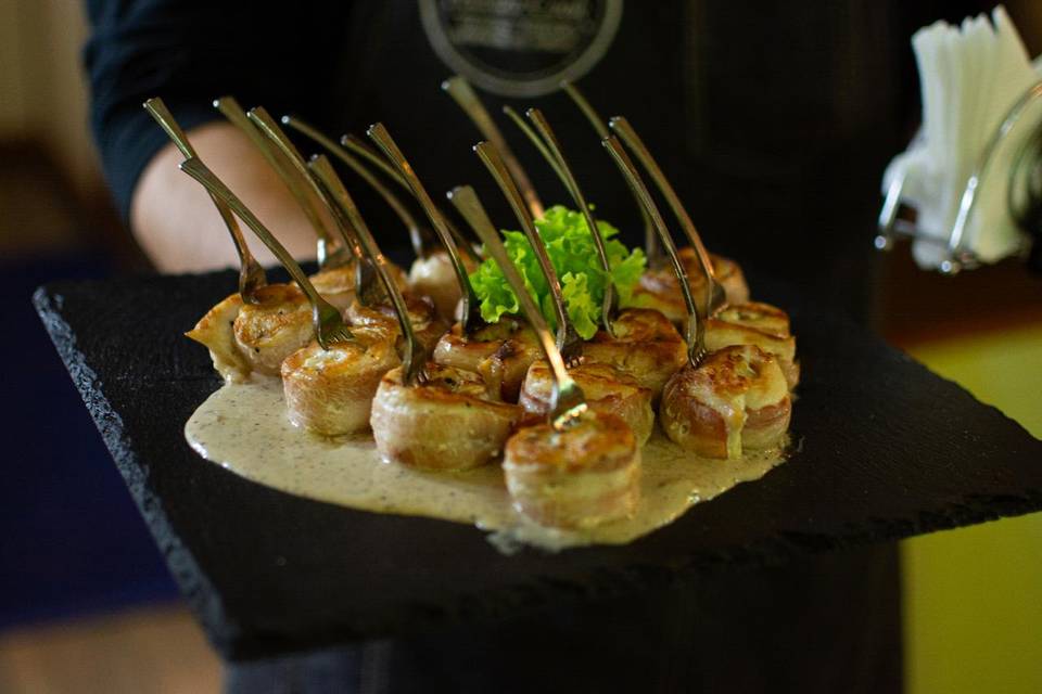Pincho pollo tocino
