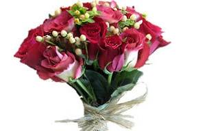 Ramo de novia con rosas bicolor