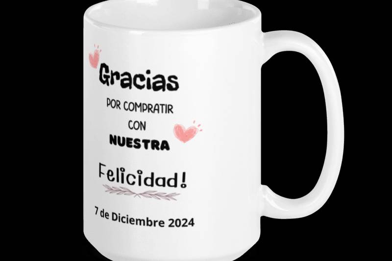 Taza con texto