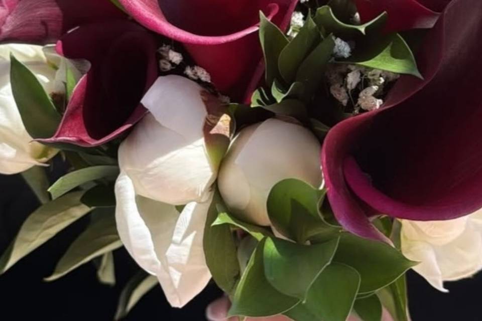 Ramo novia calas morada