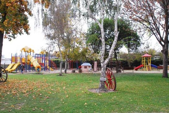 El parque con juegos