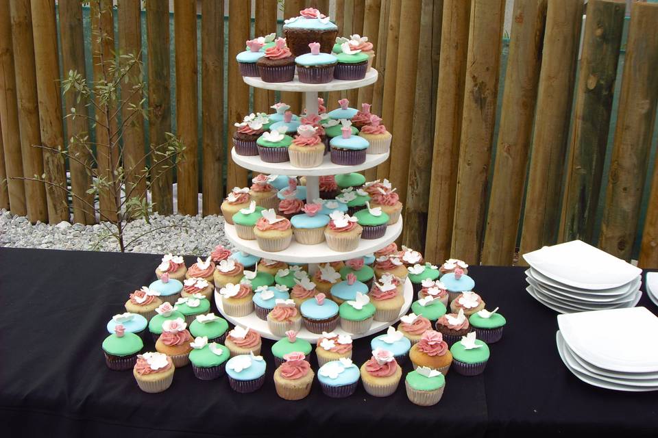 Torre de cupcakes