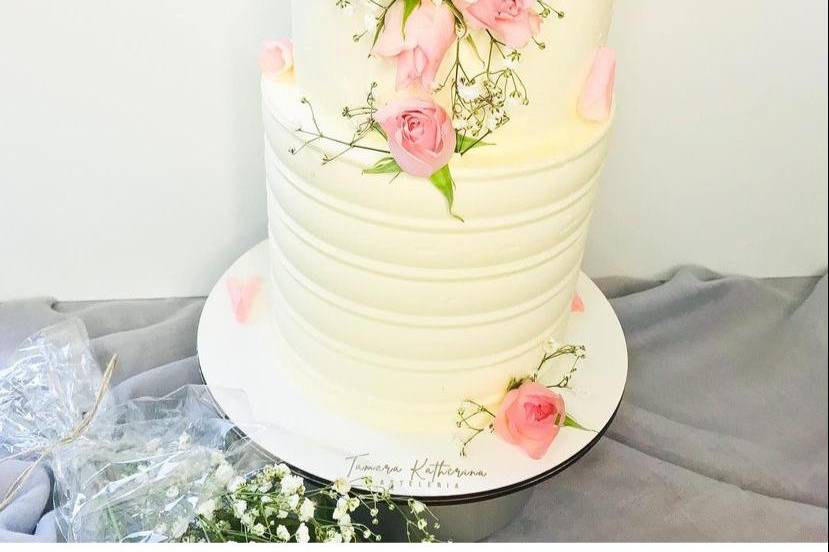 torta de Novios con flores