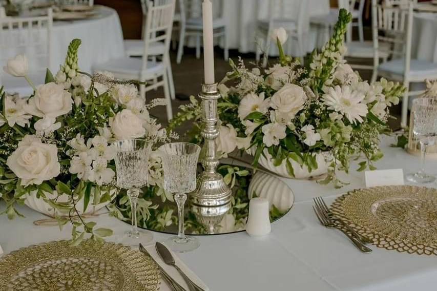 Arreglos de mesa de novios