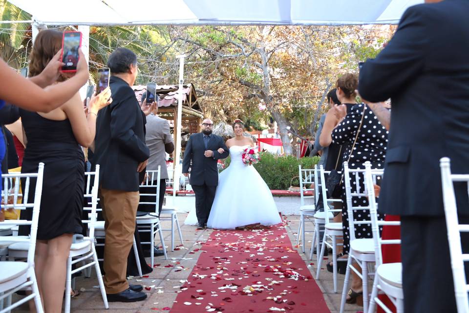 Novia entrando a la ceremonia