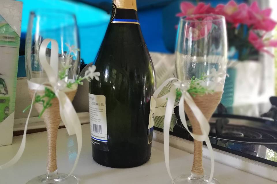 Champagne de cortesía