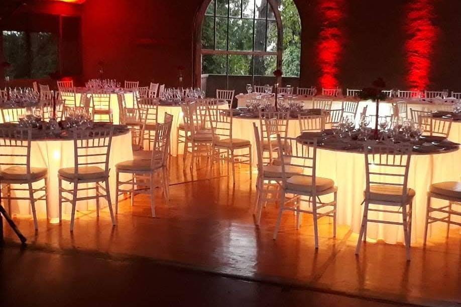 Matrimonio con centros de mesa