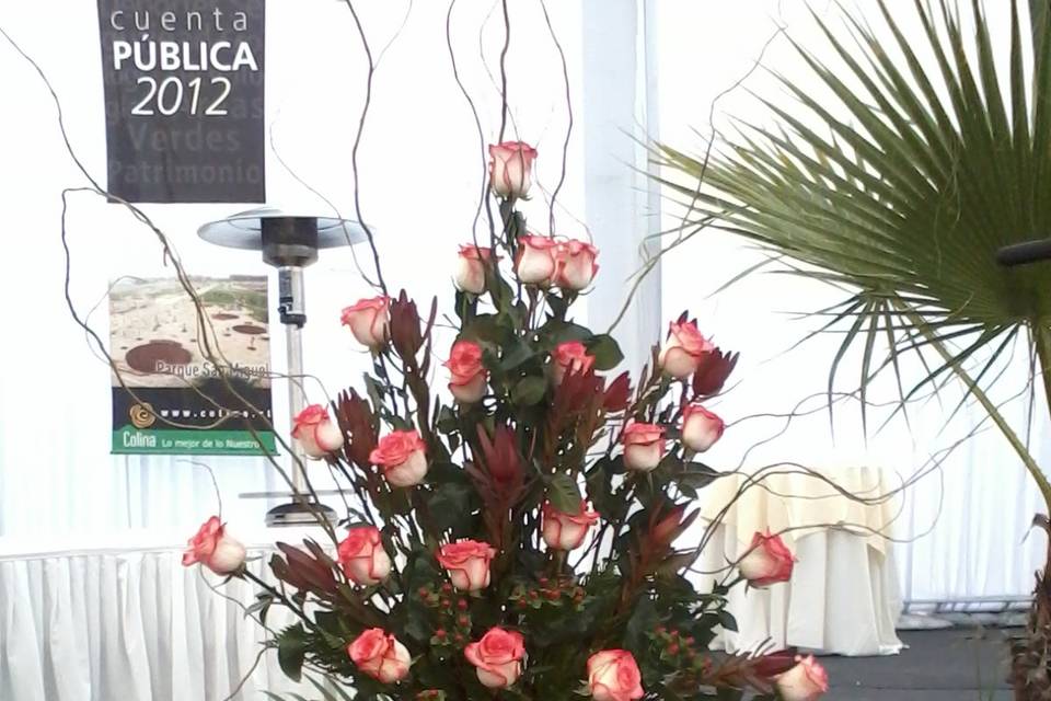 Velón de rosas ecuatorianas