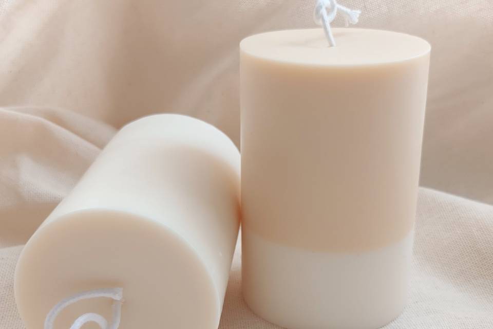 Velas blancas aromáticas